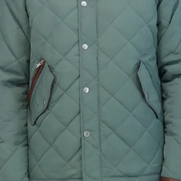 Robert Graham NWT size small mens quilted water repellent color is forest jacket